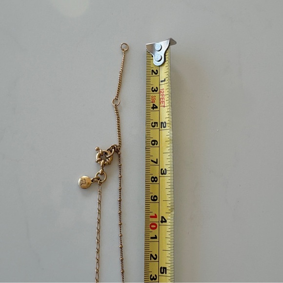 EUC Madewell Reversible Gold Necklace with White/Blue Triangle Pendant - Picture 9 of 11